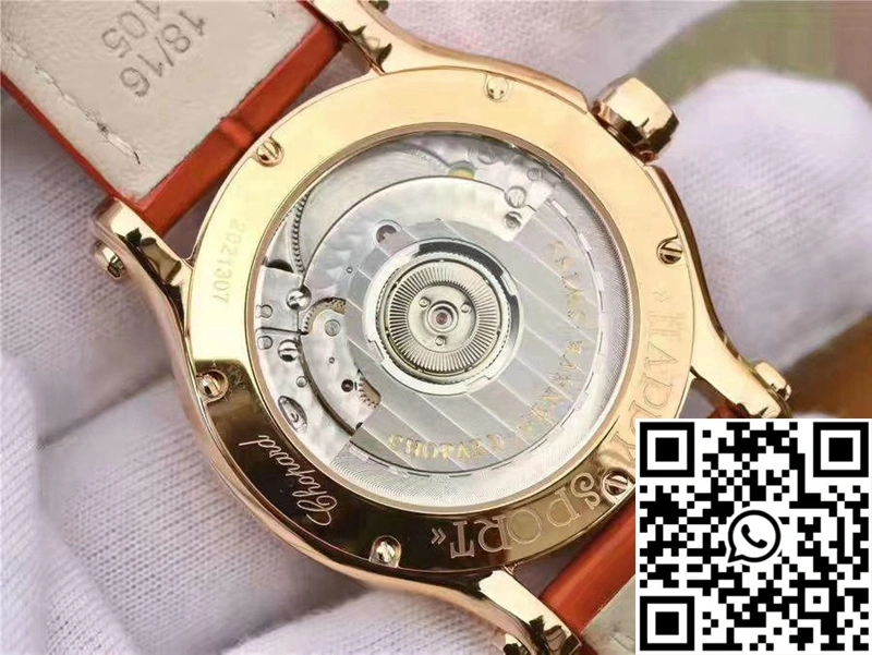Chopard Happy Sport 274808 Rose Gold Diamonds YF Factory White Dial FreshLook 1695