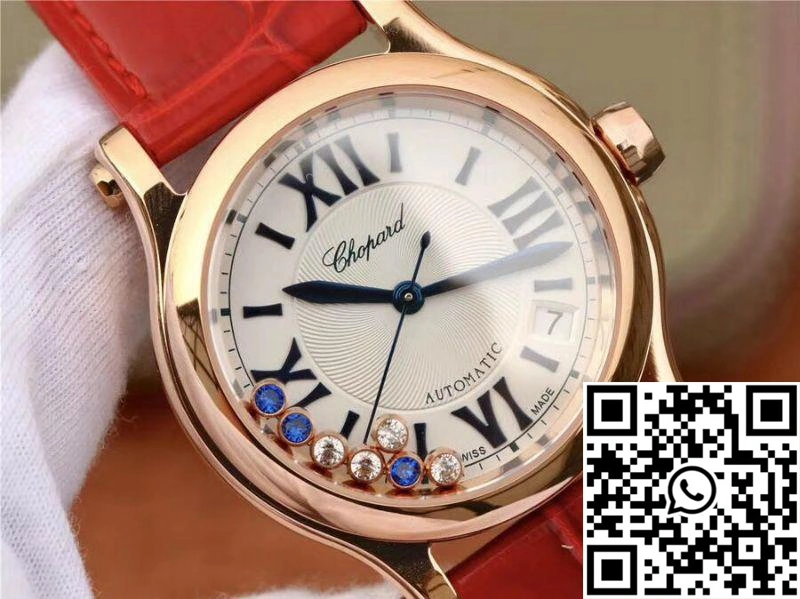 Stretchable Chopard Happy Sport 36MM Automatic Rose Gold Diamonds YF Factory 274808-5001 Rad 1694