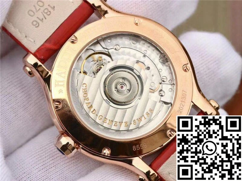Stretchable Chopard Happy Sport 36MM Automatic Rose Gold Diamonds YF Factory 274808-5001 Rad 1694