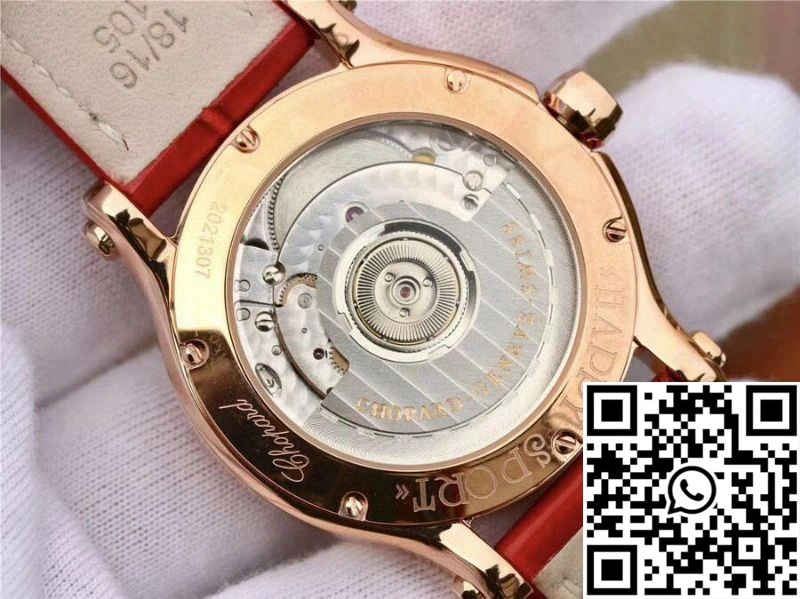 Stretchable Chopard Happy Sport 36MM Automatic Rose Gold Diamonds YF Factory 274808-5001 Rad 1694