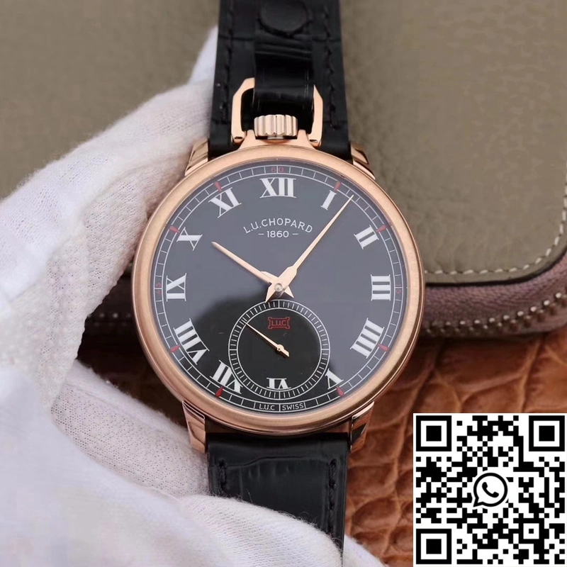 Lightweight Chopard L.U.C 161923-1001 Louis Ulysse Black Dial 1701