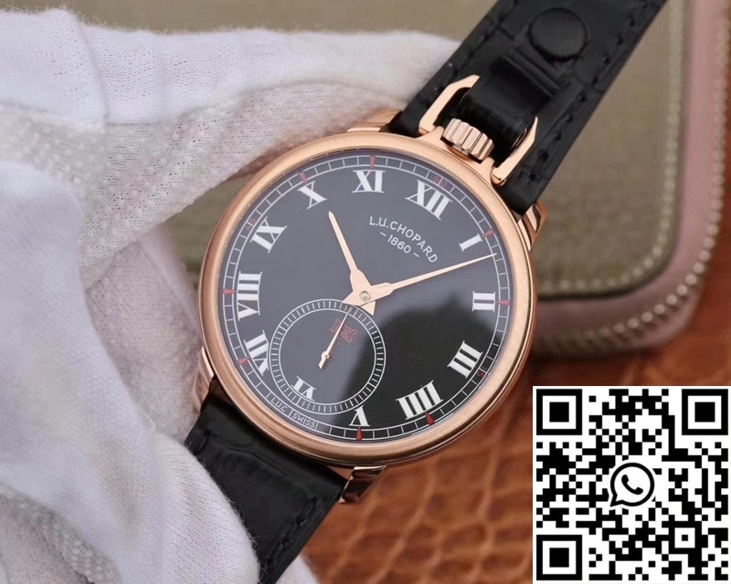 Lightweight Chopard L.U.C 161923-1001 Louis Ulysse Black Dial 1701