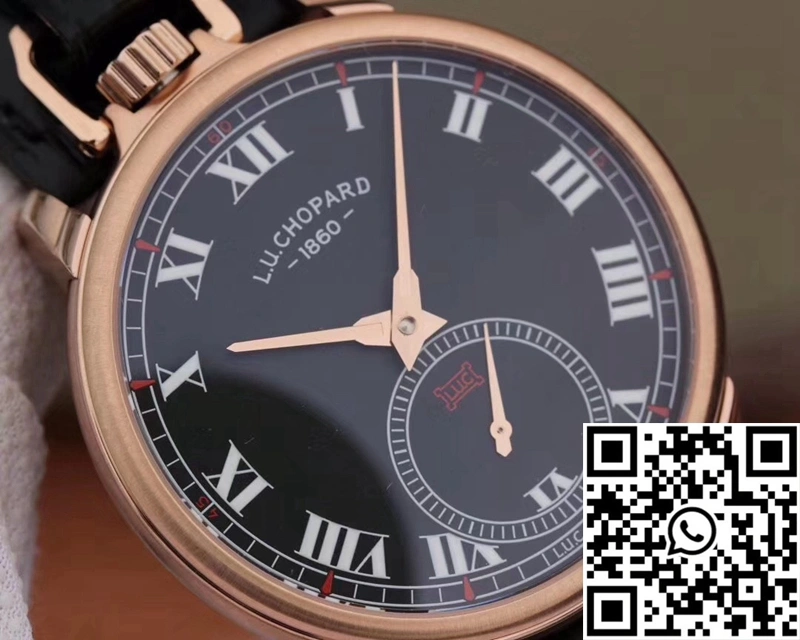 Lightweight Chopard L.U.C 161923-1001 Louis Ulysse Black Dial 1701