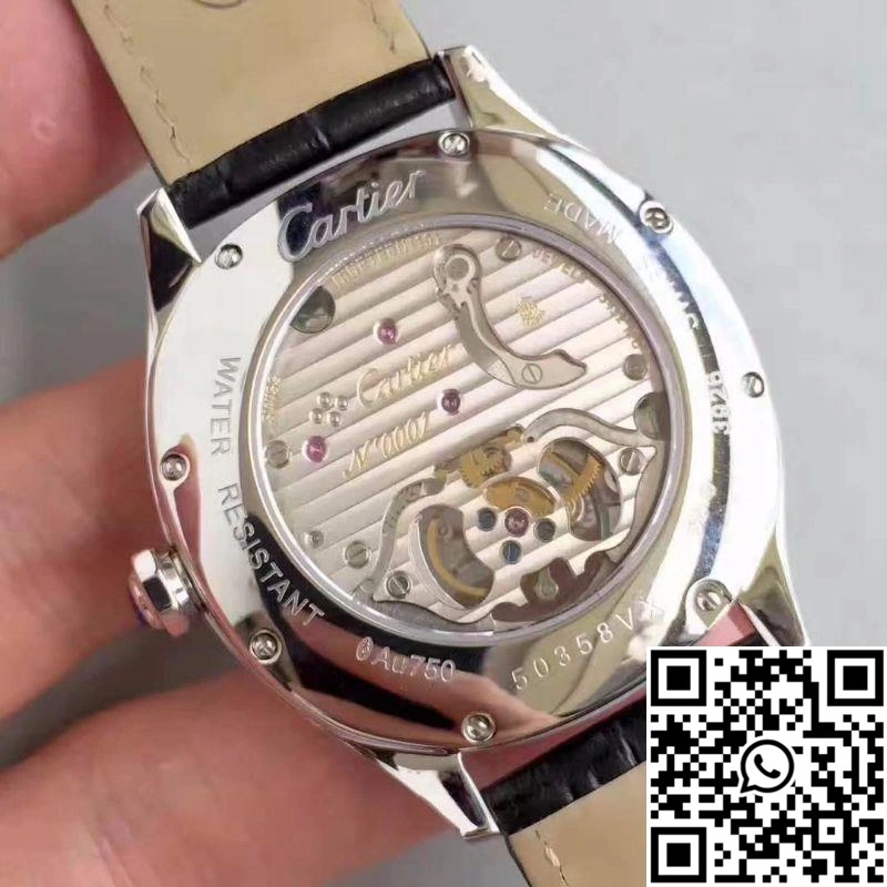 Trendsetting Drive De Cartier W4100013 Tourbillon White Textured Dial 1405