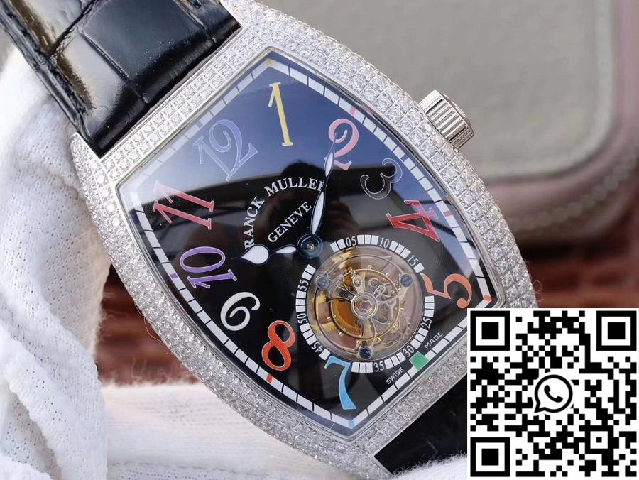 Premium Franck Muller Crazy Color Dreams Tourbillon 8880 Black Dial 1703
