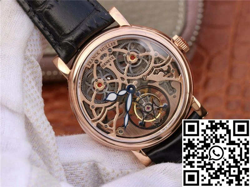 Attractive Franck Muller Giga Tourbillon 18K Rose Gold Skeleton Dial 1710