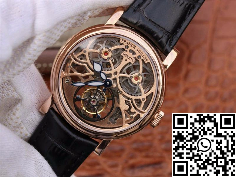 Attractive Franck Muller Giga Tourbillon 18K Rose Gold Skeleton Dial 1710