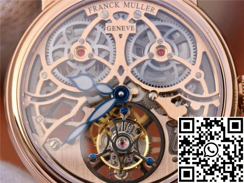 Attractive Franck Muller Giga Tourbillon 18K Rose Gold Skeleton Dial 1710