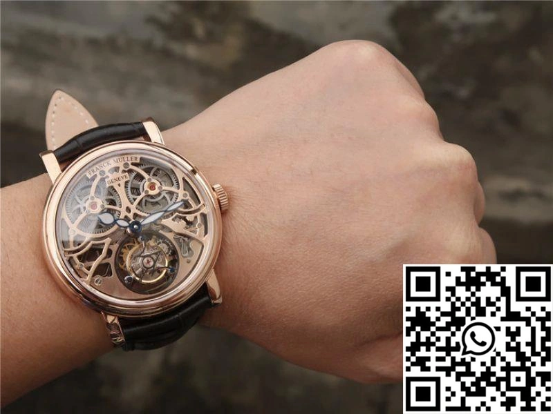Attractive Franck Muller Giga Tourbillon 18K Rose Gold Skeleton Dial 1710