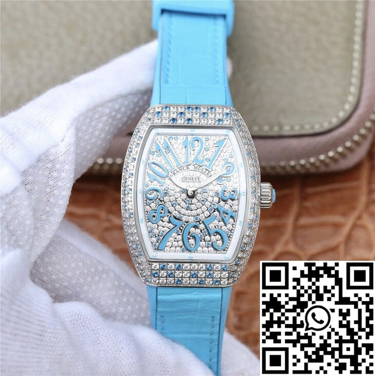 Durable Franck Muller Ladies Collection V 32 SC AT FO D CD (BL) ABF Factory Diamond-set Bezel 471