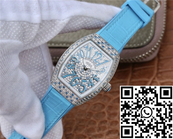 Durable Franck Muller Ladies Collection V 32 SC AT FO D CD (BL) ABF Factory Diamond-set Bezel 471