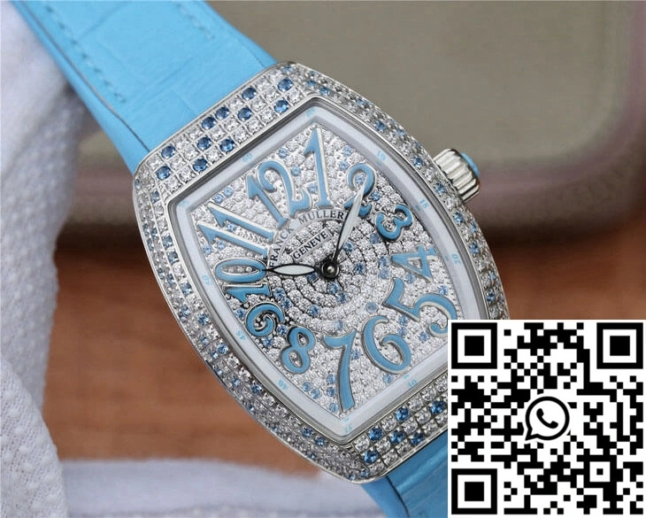 Durable Franck Muller Ladies Collection V 32 SC AT FO D CD (BL) ABF Factory Diamond-set Bezel 471