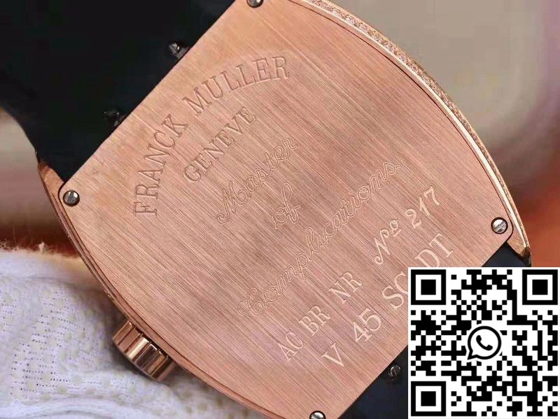 Franck Muller Vanguard 18K Rose Gold V45.SC.DT.D.NBR.CD.5N.NR Black Dial Youthful 1733