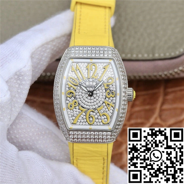 Affordable Franck Muller Vanguard Ladies ABF Factory Cowhide Strap 1725
