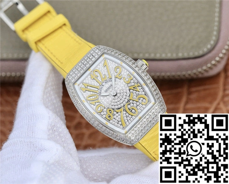 Affordable Franck Muller Vanguard Ladies ABF Factory Cowhide Strap 1725