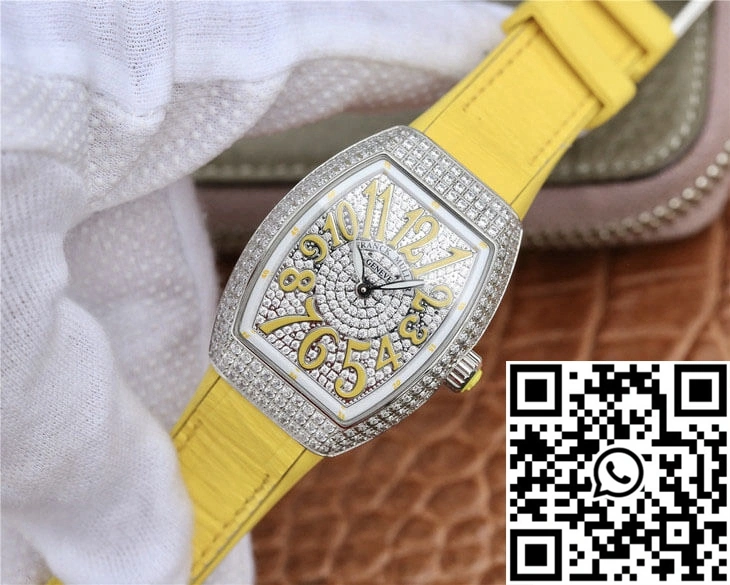 Affordable Franck Muller Vanguard Ladies ABF Factory Cowhide Strap 1725