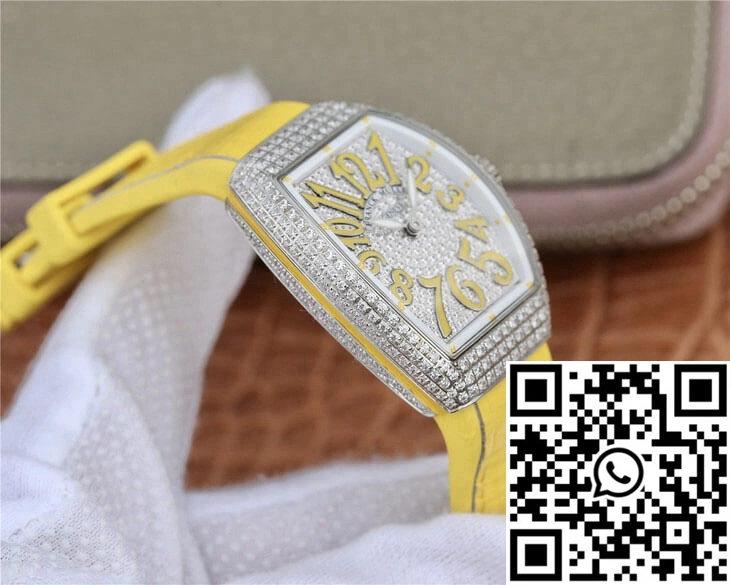 Affordable Franck Muller Vanguard Ladies ABF Factory Cowhide Strap 1725
