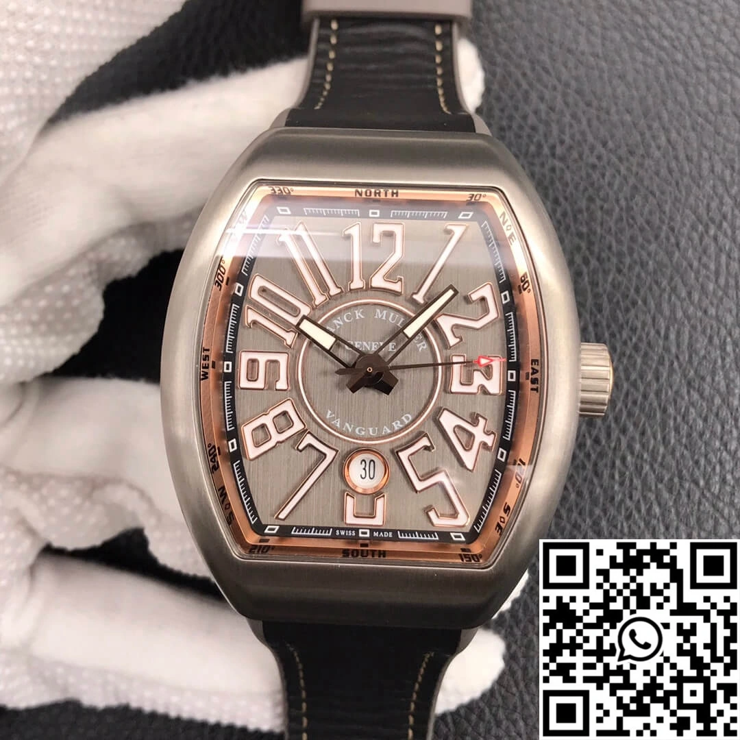 Durable Franck Muller Vanguard V 45 SC DT TT BR 5N ZF Factory Titanium Metal 1717