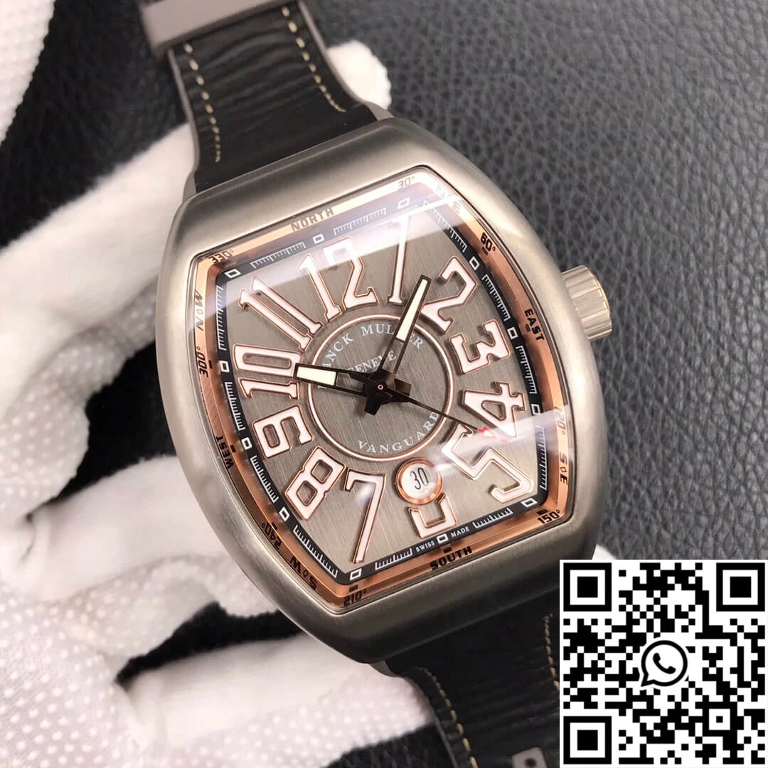 Durable Franck Muller Vanguard V 45 SC DT TT BR 5N ZF Factory Titanium Metal 1717