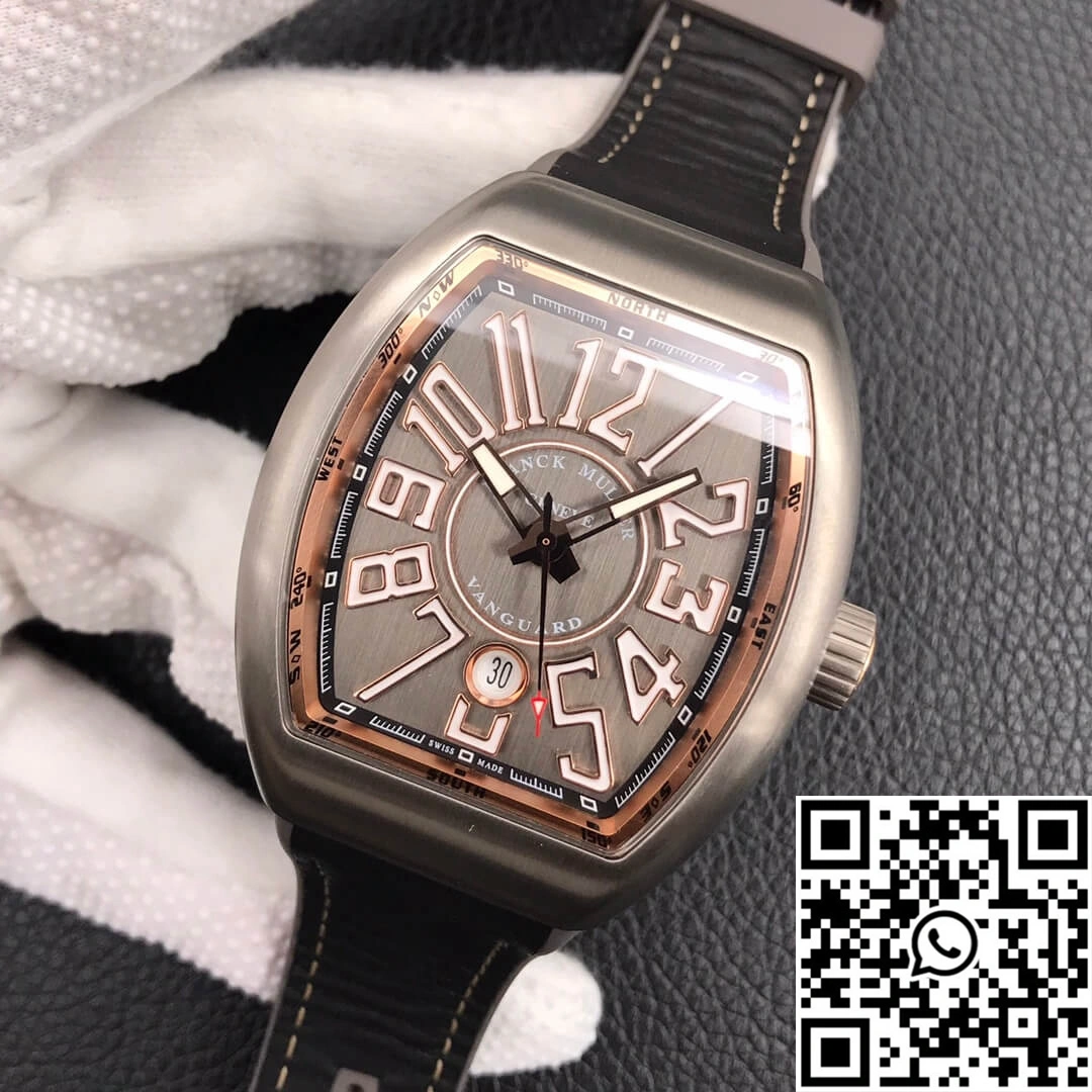 Durable Franck Muller Vanguard V 45 SC DT TT BR 5N ZF Factory Titanium Metal 1717