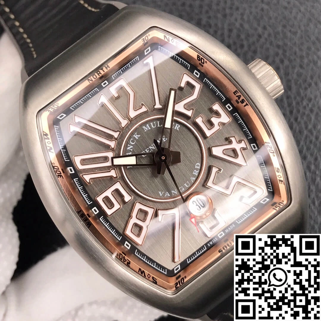 Durable Franck Muller Vanguard V 45 SC DT TT BR 5N ZF Factory Titanium Metal 1717