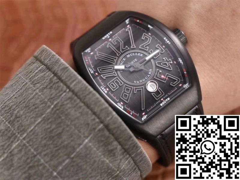 Fashionable Franck Muller Vanguard V 45 SC DT TT NR BR TT ZF Factory Black Dial 1718