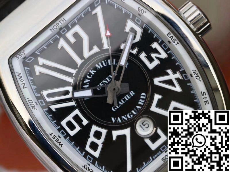 Franck Muller Vanguard V45-04 Black Leather Strap Black Dial FreshLook 1716