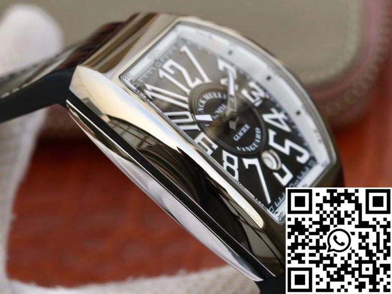 Franck Muller Vanguard V45-04 Black Leather Strap Black Dial FreshLook 1716