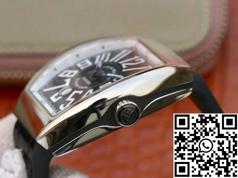 Franck Muller Vanguard V45-04 Black Leather Strap Black Dial FreshLook 1716