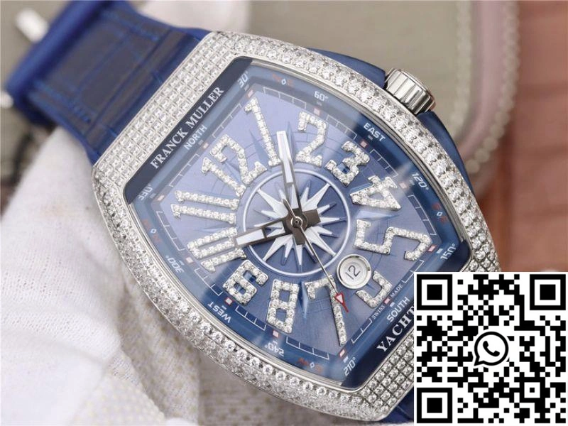 Franck Muller Vanguard V45.SC.DT.AC.BL Blue Dial WaterResistant 1723