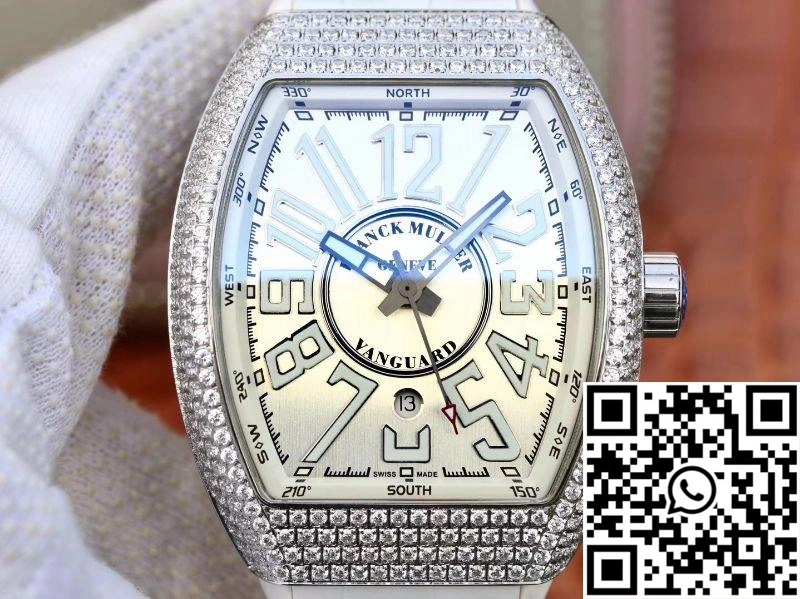 Franck Muller Vanguard V45.SC.DT.D.NBR.CD.5N.NR Silver Dial WrinkleFree 1729