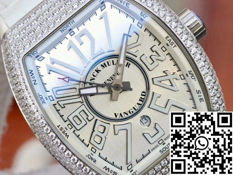Franck Muller Vanguard V45.SC.DT.D.NBR.CD.5N.NR Silver Dial WrinkleFree 1729