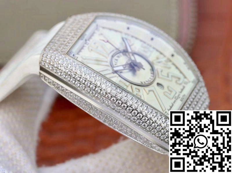 Franck Muller Vanguard V45.SC.DT.D.NBR.CD.5N.NR Silver Dial WrinkleFree 1729