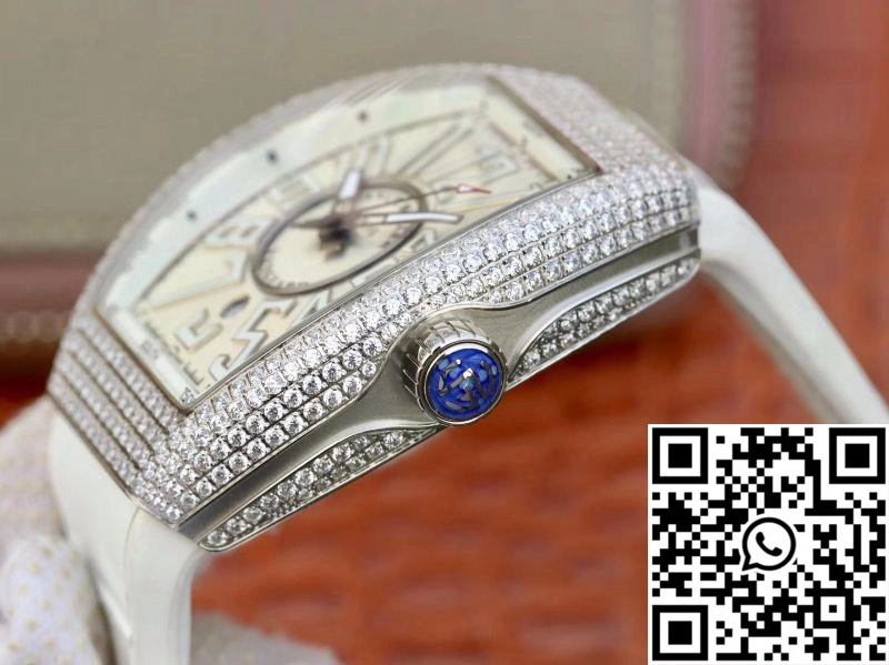 Franck Muller Vanguard V45.SC.DT.D.NBR.CD.5N.NR Silver Dial WrinkleFree 1729