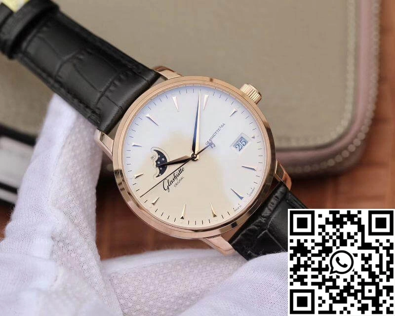 SportInspired Glashutte  Senator 1-36-04-04-02-01 Moonphase 18K Rose Gold White Dial 1743