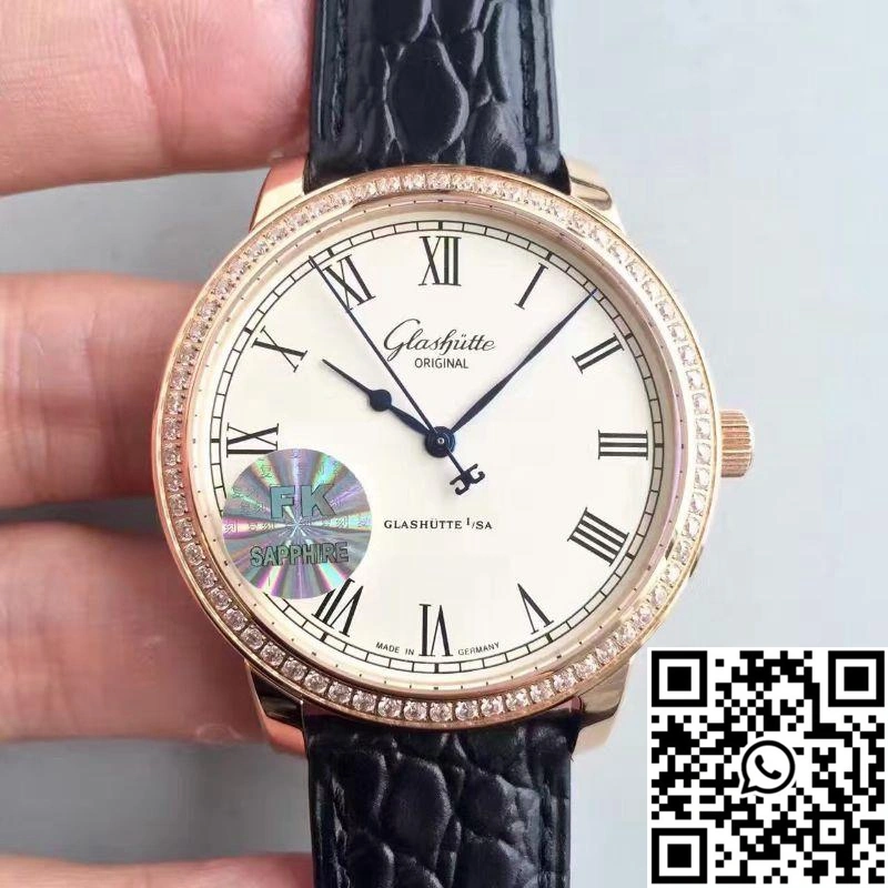 Glashutte  Senator Excellence 1-39-52-01-01-04 V4 FK Factory Rose Gold Case White Dial WaterResistant 1736