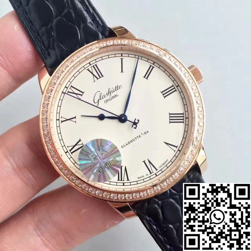 Glashutte  Senator Excellence 1-39-52-01-01-04 V4 FK Factory Rose Gold Case White Dial WaterResistant 1736