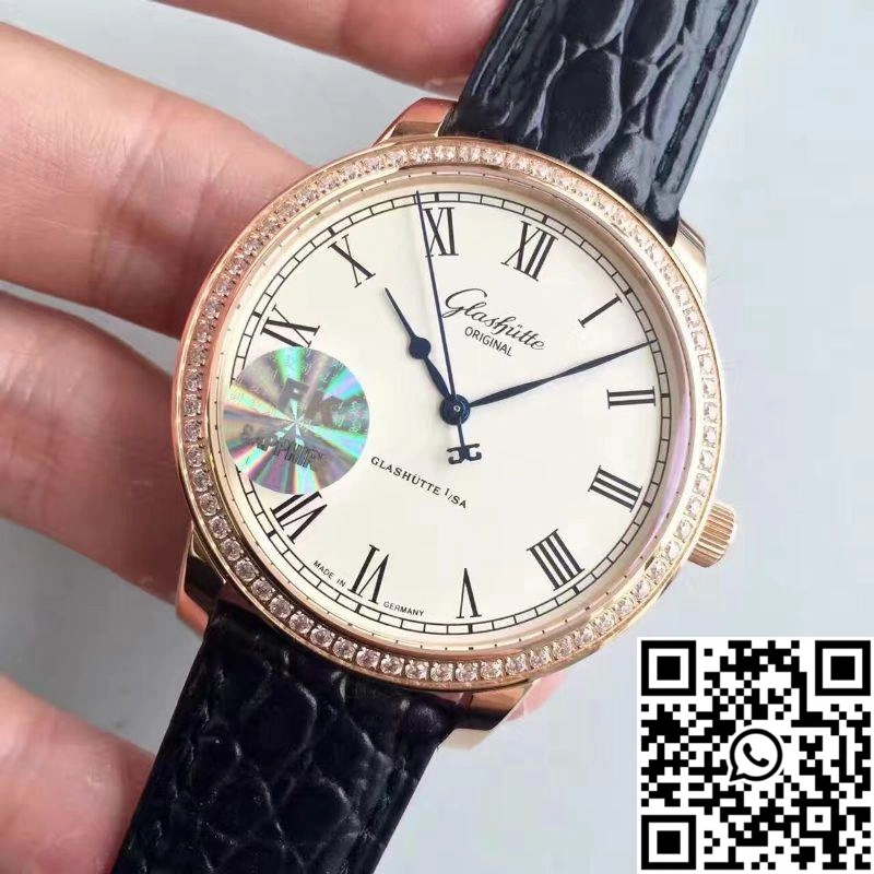 Glashutte  Senator Excellence 1-39-52-01-01-04 V4 FK Factory Rose Gold Case White Dial WaterResistant 1736