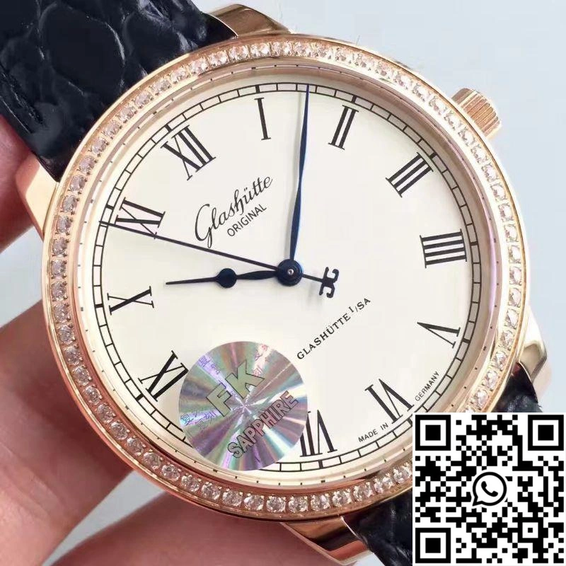 Glashutte  Senator Excellence 1-39-52-01-01-04 V4 FK Factory Rose Gold Case White Dial WaterResistant 1736
