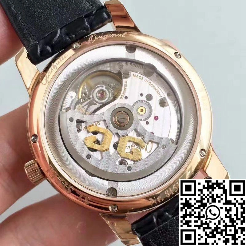 Glashutte  Senator Excellence 1-39-52-01-01-04 V4 FK Factory Rose Gold Case White Dial WaterResistant 1736