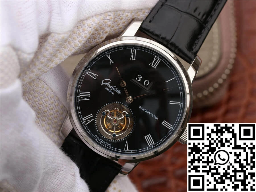TravelReady Glashutte  Senator Excellence Tourbillon 1-94-03-04-04-04 R8 Factory V3 Black Dial 1735