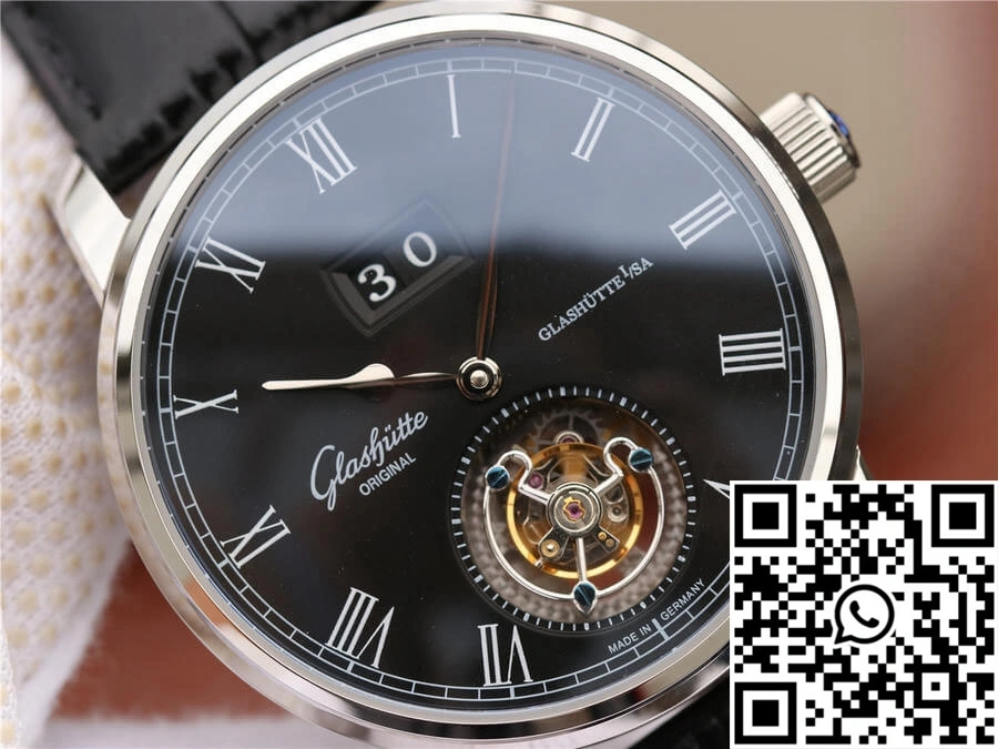 TravelReady Glashutte  Senator Excellence Tourbillon 1-94-03-04-04-04 R8 Factory V3 Black Dial 1735