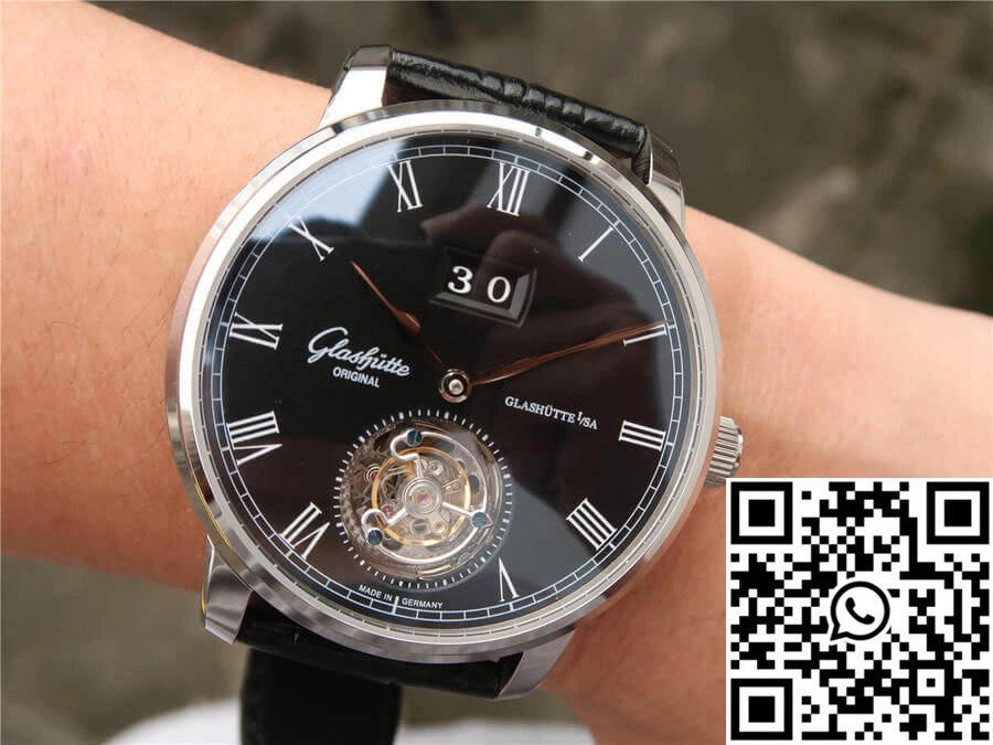 TravelReady Glashutte  Senator Excellence Tourbillon 1-94-03-04-04-04 R8 Factory V3 Black Dial 1735