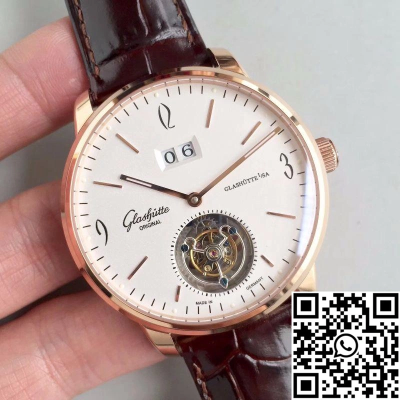 Glashutte  Senator Excellence Tourbillon White Dial Lightweight 1745