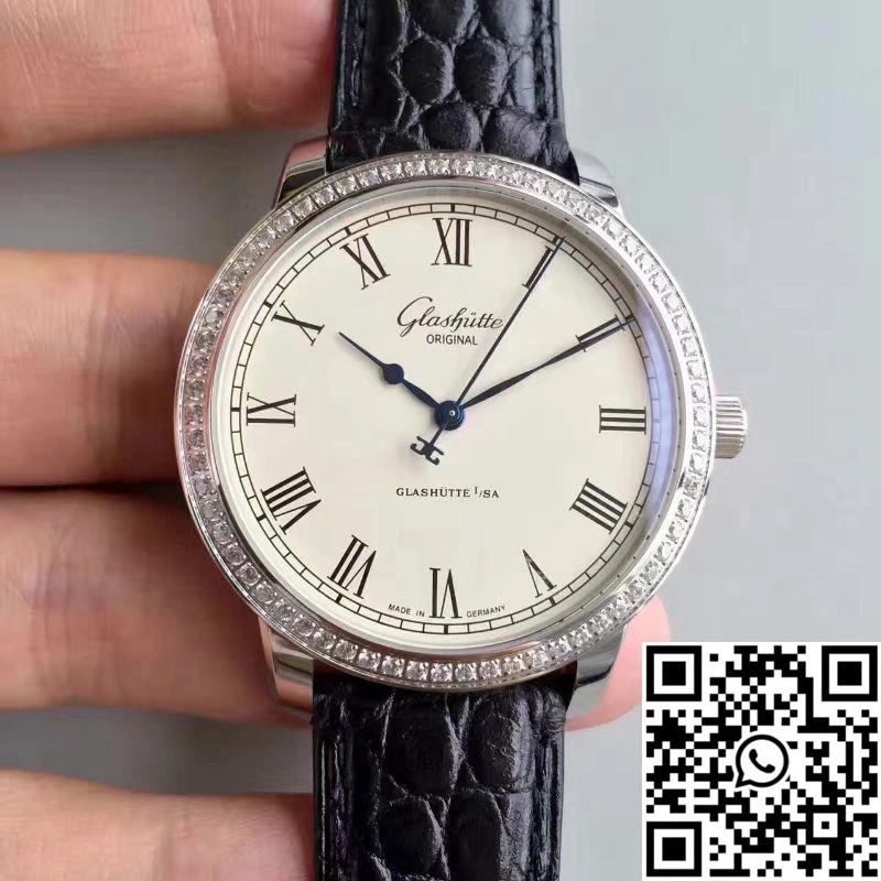 Glashutte  Senator Excellence V4 1-39-52-01-02-04 FK Factory Diamond Bezel White Dial Youthful 1747