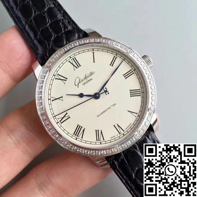 Glashutte  Senator Excellence V4 1-39-52-01-02-04 FK Factory Diamond Bezel White Dial Youthful 1747