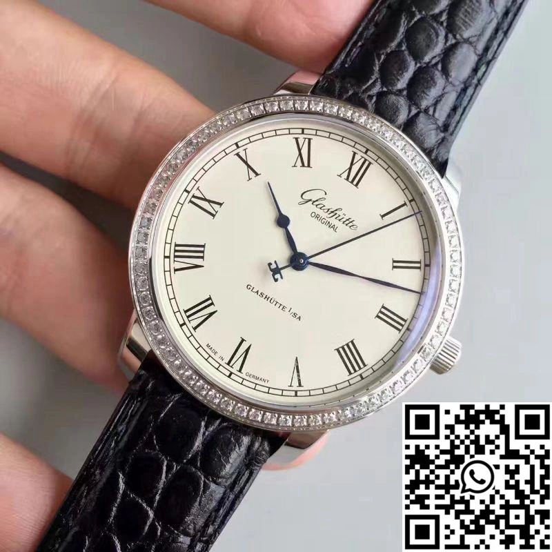 Glashutte  Senator Excellence V4 1-39-52-01-02-04 FK Factory Diamond Bezel White Dial Youthful 1747