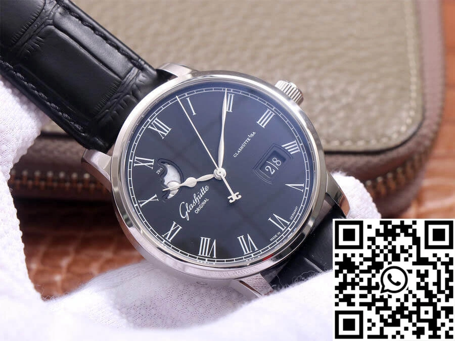 Glashutte Senator Excellence Large Calendar Moon Phase 1-36-04 V9 Factory Blue Dial QuickDry 1746