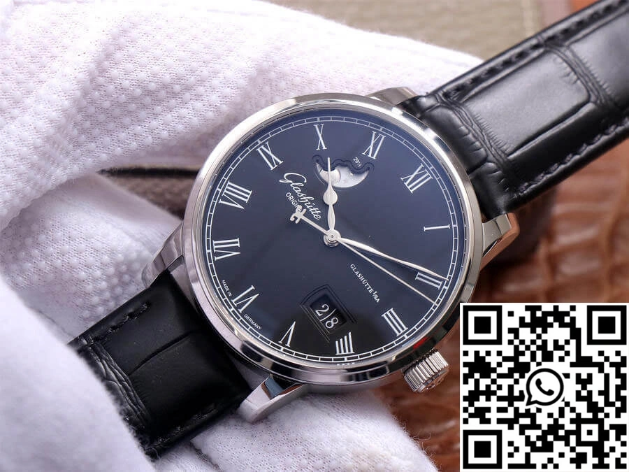 Glashutte Senator Excellence Large Calendar Moon Phase 1-36-04 V9 Factory Blue Dial QuickDry 1746