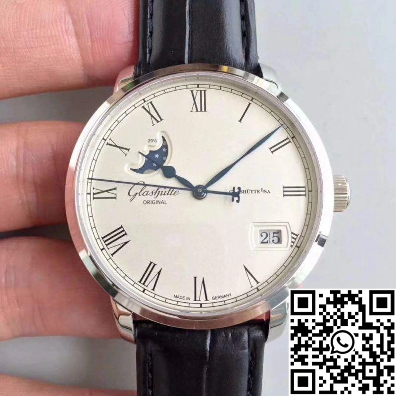 Glashutte Senator Panorama Date Moon Phase 100-04-32-12-04 GF Factory White Dial Cozy 1742